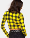Image of Rhala Crop Top in Winter Plaid Yellow
