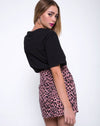 Image of Ring Mini Skirt in Pink Cheetah