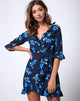 Image of Riser Dress in Midnight Blue Rose