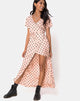 Image of Riva Dress in New Polka Nude Black