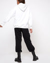 Image of Oversize Hoody in White Angel Embro