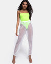 Image of Roid Trouser in Sheer White Clear Crystal