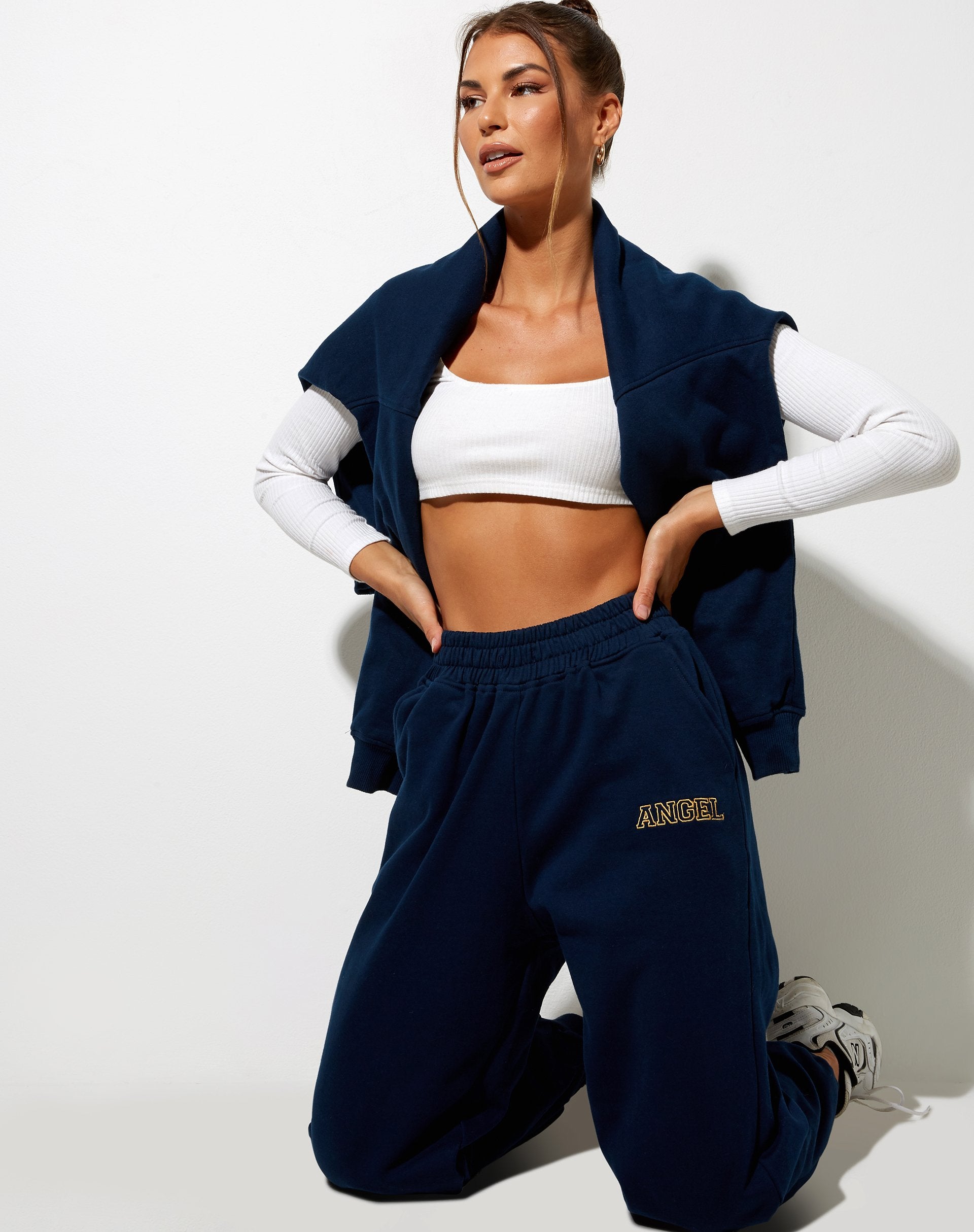 Image of Roider Jogger in Navy Angel Embro in Yellow