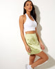 Image of Sachi Mini Skirt in Satin Nile Green