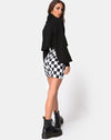 Image of Saffy Bodycon Skirt in Checker Board Medium