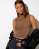 Image of Sai Tank Top in Knit Brown