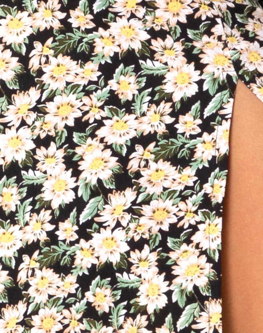 Image of Saika Midi Skirt in Aster Black