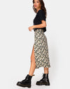 Image of Saika Midi Skirt in Aster Black