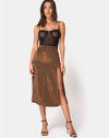 Image of Saika Skirt in Satin Brown