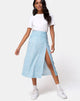 Image of Saika Midi Skirt in Ditsy Rose Blue