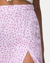 Image of Saika Midi Skirt in Ditsy Rose Lilac