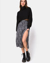 Image of Saika Midi Skirt in Rar Leopard Grey