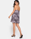 Image of Sanna Slip Dress in Bleached Tie Dye Grey