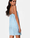 Image of Sanna Slip Dress in Ditsy Rose Blue