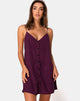 Image of Sanna Slip Dress in Skater Polka Wine