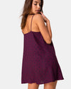Image of Sanna Slip Dress in Skater Polka Wine