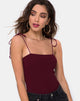 Image of Sarela Bodice in Rib Burgundy