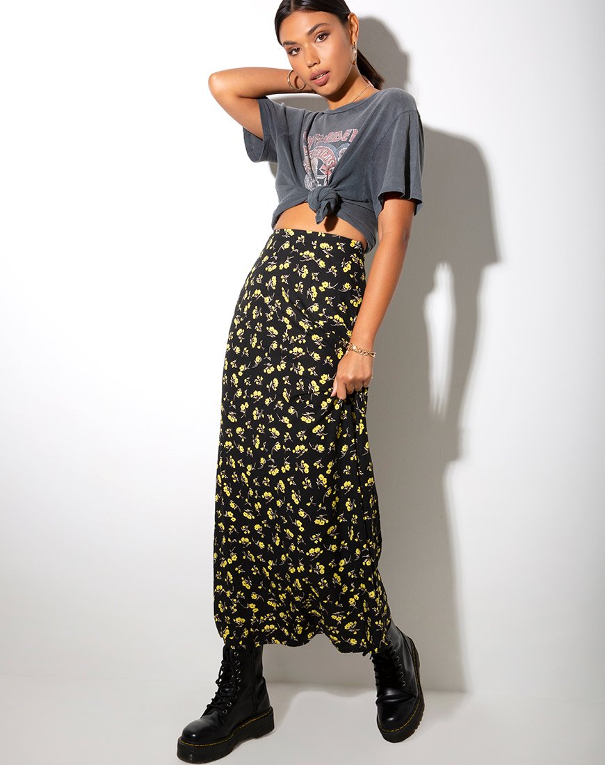 Long floral 2024 skirt 90s