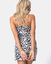 Image of Selest Bodycon Dress in Mono Animal Grey and White