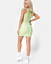 Image of Senja Bodycon Dress in Rib Pastel Lime