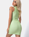 Image of Senja Bodycon Dress in Rib Pastel Lime