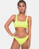 Image of Shani Bikini Top in 80s Crinkle Sour Lime