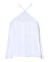 Image of Shea Halter Swing Crop Top in White