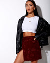 Image of Shenka Mini Skirt in Satin Rose Mulberry