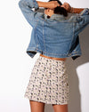 Image of Sheny Mini Skirt in Daisy Day Cream
