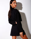 Image of Nolya Blazer in Pinstripe Black