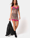 Image of Sheys Dress Mini Tiger Mesh with Violet Lace