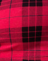 Image of Shimla Crop Top in Winter Plaid Red / Black