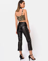 Image of Shistra Cropped Top in Zips Zebra Brown