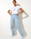 Image of Shrunk Tee in White Dreamy Kittens