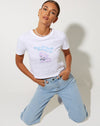 Image of Shrunk Tee in White Dreamy Kittens