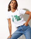 Image of Shrunk Tee in White Mon Petit Pois