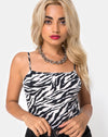 Image of Sol Bodice in 90s Zebra