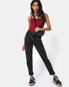Image of Solemo Bodice in Mini Stripe Red and Black