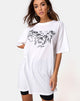 Image of Sunny Kiss Tee in White with Cherub