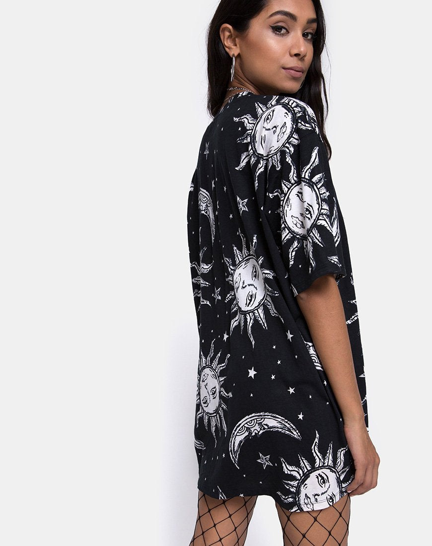 Moon and stars t shirt outlet dress