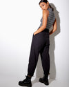 Image of Suri Top in Black Grey and White