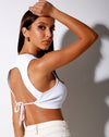 Image of Tasve Crop Top in Rib White