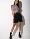 Image of Tasya Top in Dalmatian Black and White