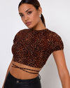 Image of Tasya Top in Ditsy Leopard Orange