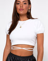 Image of Tasya Crop Top in Rib White