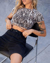 Image of Tasya Crop Top in Zebra Vertical
