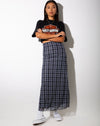 Image of Sayang Maxi Skirt in Inkblot Check Black and White