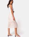 Image of Saika Midi Skirt in Flock Ditsy Leopard Taupe