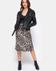 Image of Tauri Midi Skirt in Oversize Jaguar