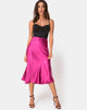 Image of Tauri Skirt in Satin Magenta
